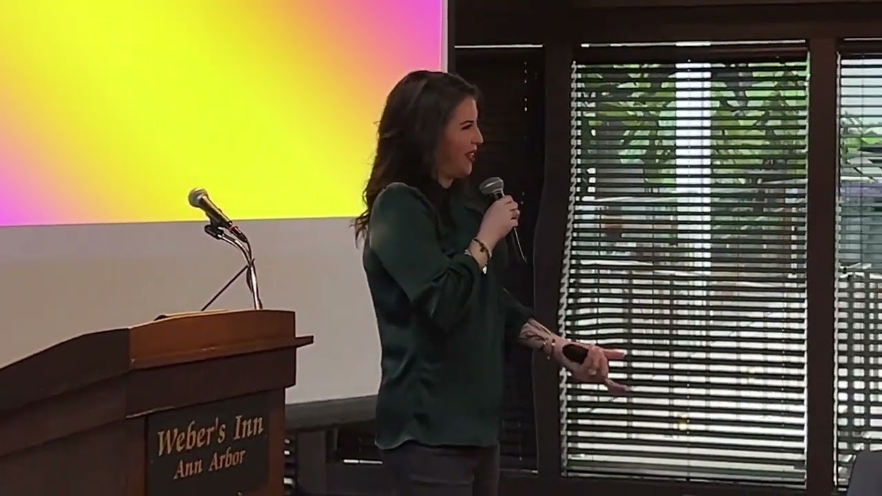 Joni Woods presenting It's Not Me, It's You for the West Washtenaw Business Association